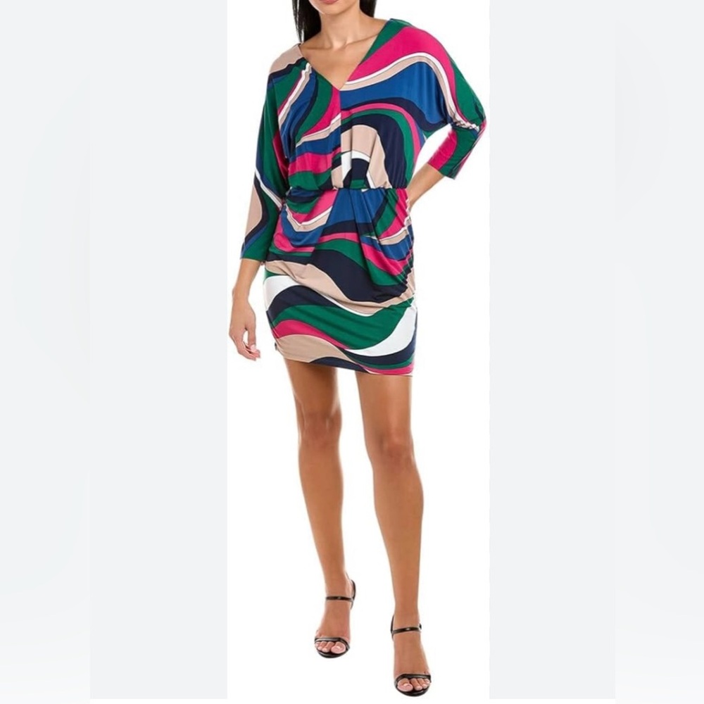 Trina Turk Multicolor Swirl Mini Dress
